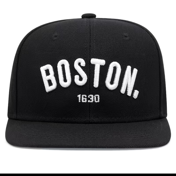 Boston Embroidered Unisex Baseball Cap Color Block Hip Hop Snapback Hats Lightwe - Picture 1 of 2